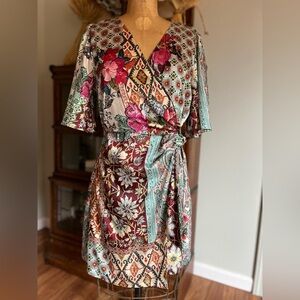 Zara Floral Patchwork Mini Dress
